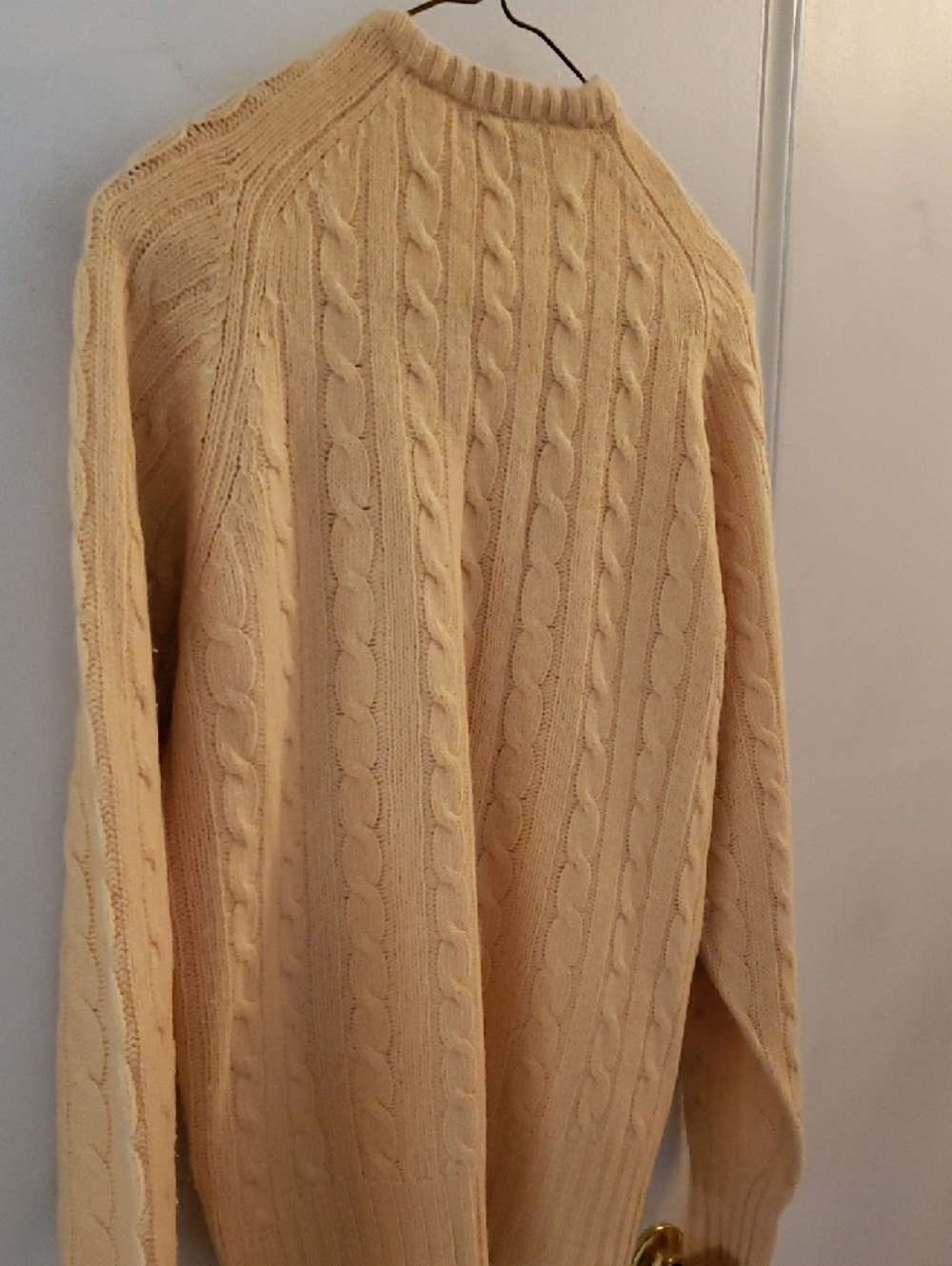 McGeorge Men's Cable Crewneck Sweater - Yellow - Picture 8 of 8